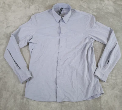 Lululemon Commission Shirt Mens XL Blue Long Sleeve Oxford Button Up LM3DJQS - Image 1 of 4