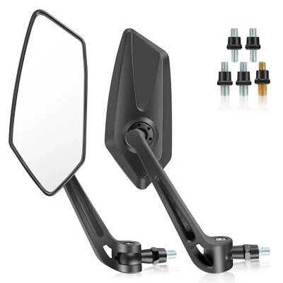 For Suzuki GS GSX GN 400 450 550 750 1100 Pair Side Mirrors Rearview Black 8mm - Изображение 1 из 4