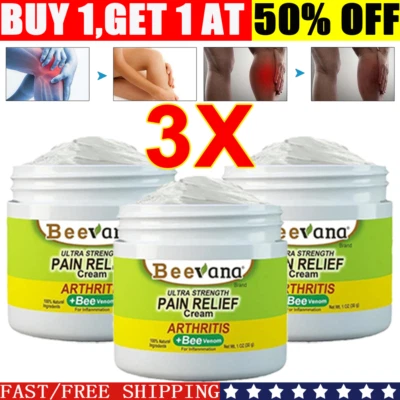 3X Beevana Bee Venom Joint Relief Cream Bee-Venom Joint and Bone Therapy Cream