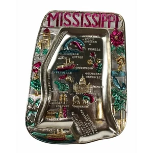 Mississippi Decorative (12pcs) Serving Trays Light Weight w/ Highlighted Cities - Picture 1 of 6