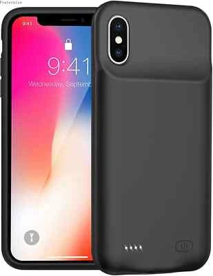 Battery Charger Case for iPhone X/XS Charging Cover Battery Pack Power Bank  - Image 1 of 4