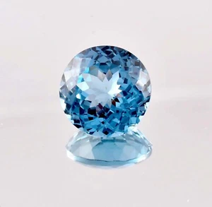 AAA+ 8 x 8 mm makelloser natürlicher blauer Turmalin (GIT zertifiziert) loser Edelstein - Bild 1 von 5