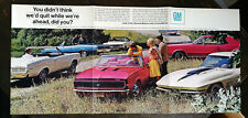1966 GM Camaro GTO Chevelle Olds 442 Corvette Six Page Original Ad Brochure