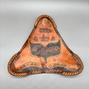 Vintage Corona Leather Tripod Saddle Stool Seat Hand Tooled Replacement Tijuana - Picture 1 of 8