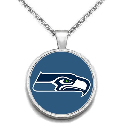 Seattle Seahawks Womens Mens 925 Silver Link Chain Necklace With Pendant A1 Cover
