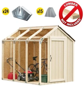 BUILD YOUR OWN 2X4 BASICS ANY SIZE PEAK ROOF SHED KIT 2X4  - 90192MIE - Picture 1 of 1