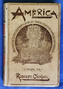 AMERICA book History of Discovery 1892 Rudolf Cronau, many drawings on 408 pages - Picture 1 of 12