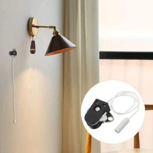 2 Pcs Rope Switch Bathroom Light Pull Cord and Fitting Bedside Lamp - Picture 1 of 12