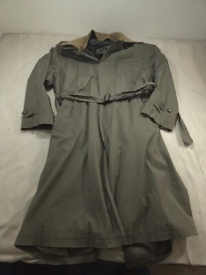 Jos A Bank Coat Mens 42 Regular Brown Trench Over Wool Lined Belt Jacket Long - Image 1 of 4