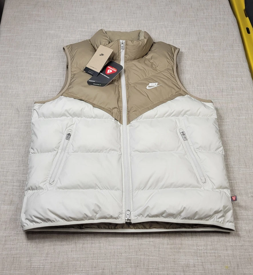 Nike Primaloft Tan Cream Puffer Vest Men’s Size XXL FB8193-247