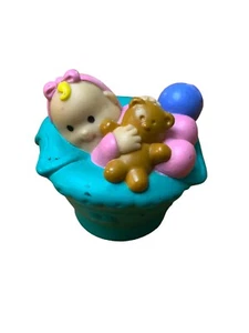 Fisher Price Little People 2001 BABY ASHLEY Bear Ball Pink Green Replacement - Picture 1 of 4