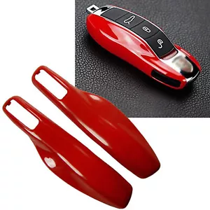 Red Remote Smart Key Shell Holder Cover For Porsche Cayenne Panamera Macan 911 - Picture 1 of 4