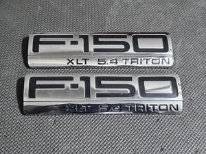 (2) 2004-2008 04-08 Ford F150 XLT 5.4 Triton Side Fender Emblems Badges PAIR - Bild 1 von 2