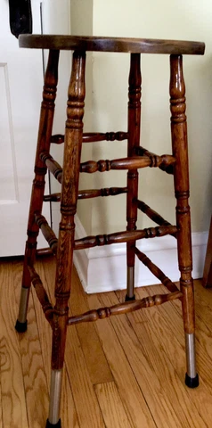 VINTAGE TALL  ,   33” ,SOLID WOOD ARTIST’S STOOL,BAR STOOL Cover