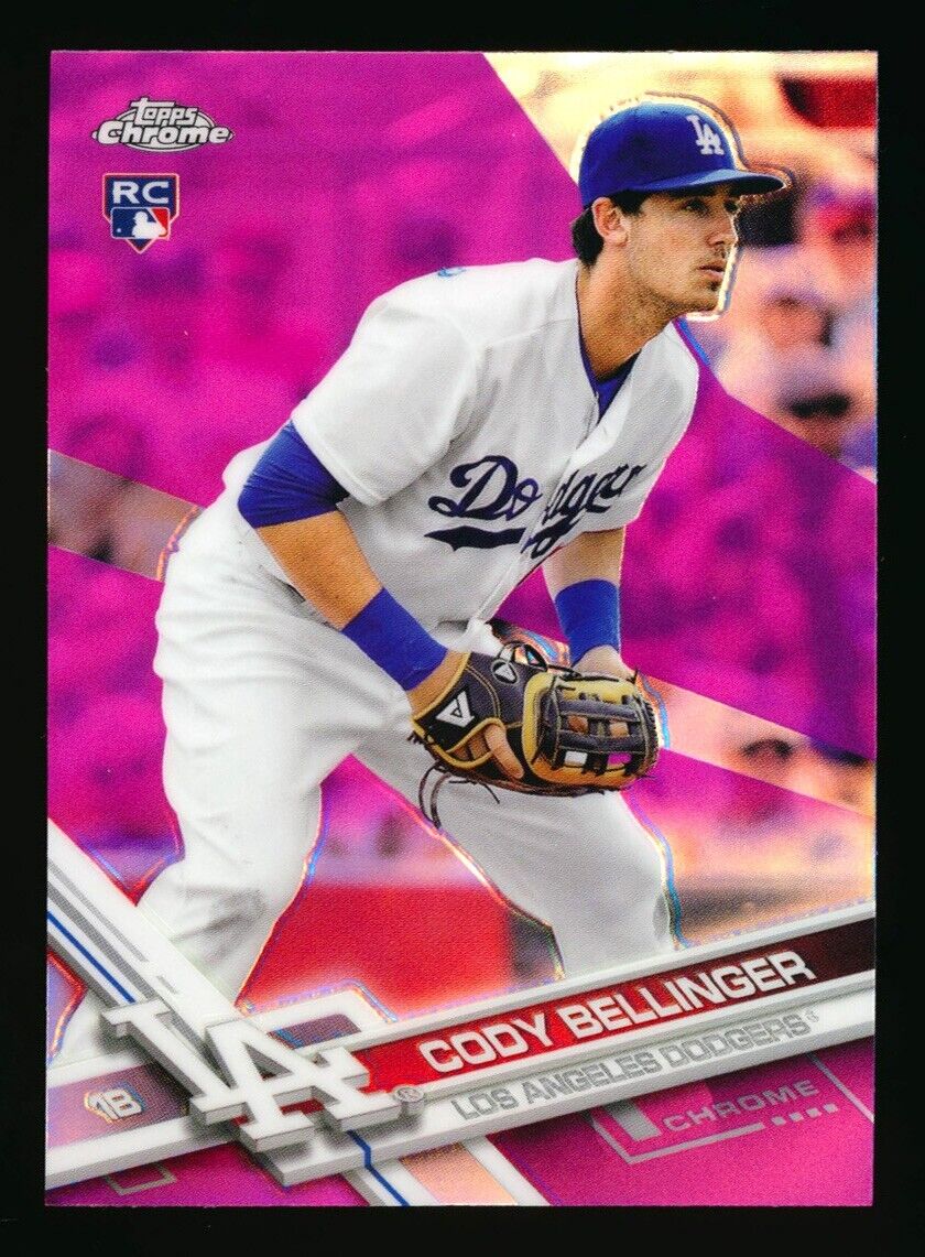 2017 TOPPS CHROME #79 CODY BELLINGER RC PINK REFRACTOR DODGERS CUBS ROOKIE SP!