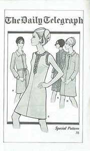 Vintage 60er Jahre Designer Mode Kleid Nr. 78 Größe 34 - Bild 1 von 1