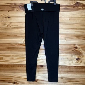 Victoria’s Secret PINK schwarze Skinny-Yogahose mit Umschlag Large NEU - Bild 1 von 4