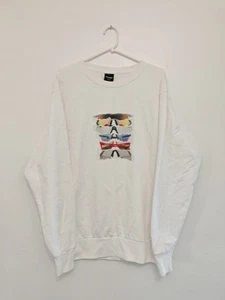 Oakley Mens Sweatshirt Jumper Size XL White Sunglasses Graphic Long Sleeves - Picture 1 of 8