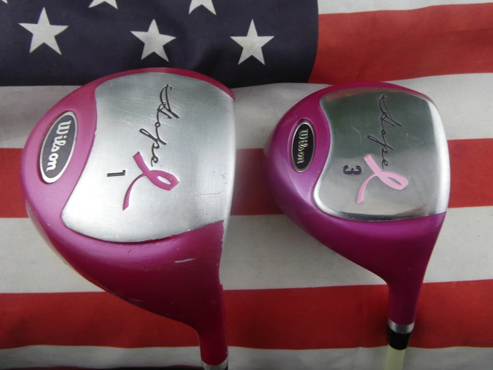 Concientización sobre el cáncer de mama Wilson Hope para mujer ️Conductor de golf y madera de calle #3 en muy buena condición Foto 1 de 4