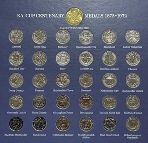 ESSO FA CUP CENTENARY COINS 1972 Choose From Selection varying condition - Picture 1 of 31