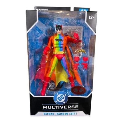 McFarlane DC Multiverse Batman #241 Rainbow Suit Platinum Chase In Hand New - Image 1 of 4