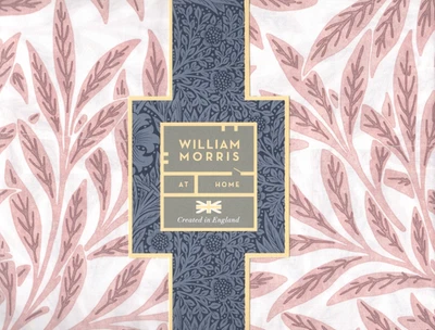 William Morris England Queen Sheet Set Original Willow Plaster 4pc Cottage Pink - Image 1 of 4