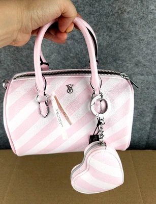 Victoria's Secret 迷你行李斜挎包传统条纹全新带标签 2 件 — 第 1/4 张图片