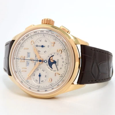 Breitling Premier B25 Datora 42 18kt Rose Gold Champagne Dial Automatic RB2510 - Image 1 of 4