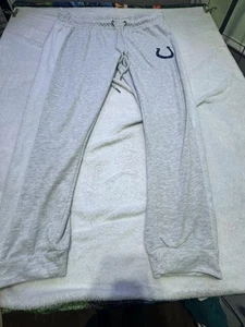NFL Indianapolis Colts Women's Sweatpants Size XL Tapered Sparkle Logo Gray - Picture 1 of 13