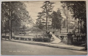 Vintage Postkarte Rathaus Park Passaic New Jersey AA8 - Bild 1 von 2