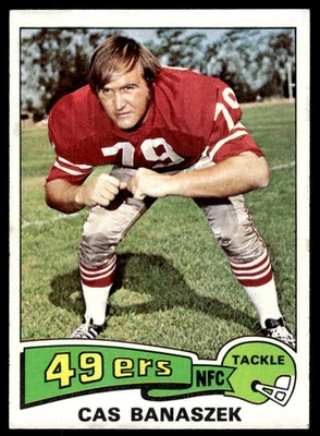 Topps 1975 Topps Cas Banaszek San Francisco 49ers - Image 1 of 2