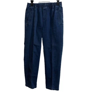 Pantalones de mezclilla para mujer Koret talla 12 pierna recta cintura elástica tirar en bolsillos ribeteados - Imagen 1 de 5