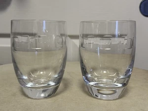 2 VASOS WATERFORD JOHN ROCHA DOBLES ANTIGUOS ARTÍCULOS DE BAR - Imagen 1 de 1