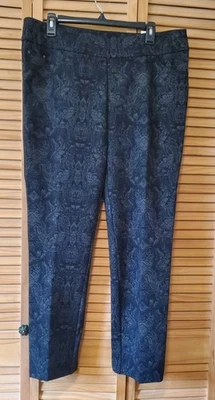 NWT Soft Surroundings Laurel Pants Black Sz 18 Charcoal Feathers Stretch Pull On - Image 1 of 4
