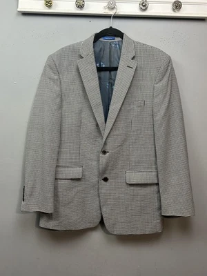 Vince Camuto Sport Coat Mens 40R Black White Houndstooth Wool Blend Modern Fit - Image 1 of 4