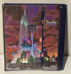 1996 Vintage Mead Trapper Keeper Futurocity Notebook Binder & Folders - Picture 1 of 8