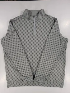 Peter Millar Skull Crossbones 1/4 Quarter Zip Golf Pullover Grau Herren XL Stretch - Bild 1 von 13