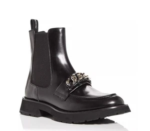 Alexander McQUEEN Men's Chain Embellished Chelsea Booties 39- 7 NEW $1025 734288 - Picture 1 of 8