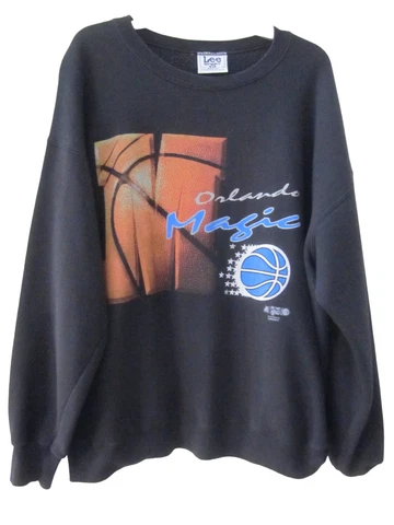 VTG LEE SPORT Black Long Sleeve Basketball Graphic ORLANDO MAGIC SWEATSHIRT XL Cover