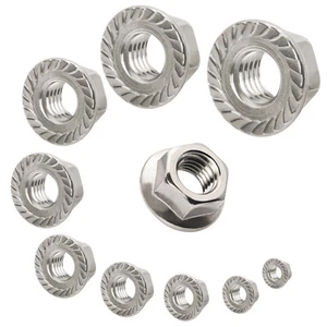 Sperrzahnmutter Flanschmuttern Edelstahl V2A Sicherungsmutter DIN 6923 M3 - M16 - Bild 1 von 15