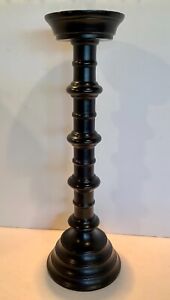 Williams-Sonoma 16" Turned Wood Candle Holder Stick Pottery Barn