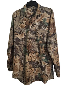 Vintage Advantage Shirt Men's Size XL Timber Camo Long Sleeve - Picture 1 of 6