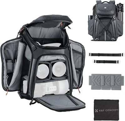 K&F Concept Camera Backpack DSLR/SLR Photography Waterproof Camera Bag 25L - Image 1 of 4