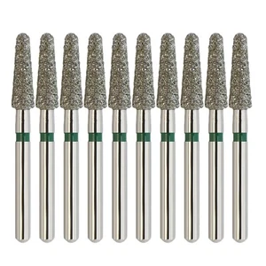 Dental Diamond Burs Round End Taper FG 856/025C Coarse Grit Green Friction Grip - Picture 1 of 6