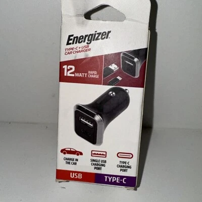Cargador Coche Energizer Tipo-C/USB 12V Nuevo Foto 1 de 4