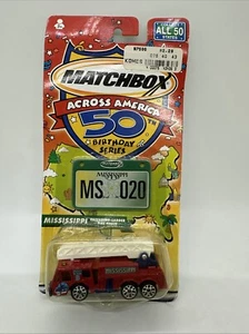 Matchbox ACROSS AMERICA 50th Birthday Mississippi Extending Ladder Fire Truck - Picture 1 of 9