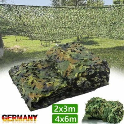 2X3M/4x 6m Tarnnetz Wasserdicht Schnell Trocknend Camouflage Jagd Netz für Jagen - Bild 1 von 4
