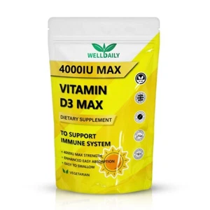 Vitamin D 4000IU 30 - 360 Tablets D3 High Strength Immune Support Supplements - Picture 1 of 15