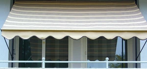 Klemm Markise 400 x 275 cm beige-braun Balkon & Garten Sonnenschutz klemmbar - Bild 1 von 2