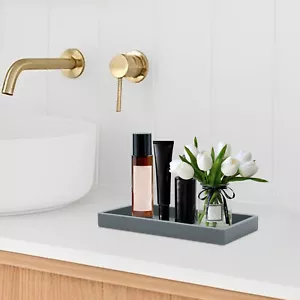 Bathroom Vanity Tray Organizer Bamboo Small Wood Tray For Bathroom Counter - Picture 1 of 10